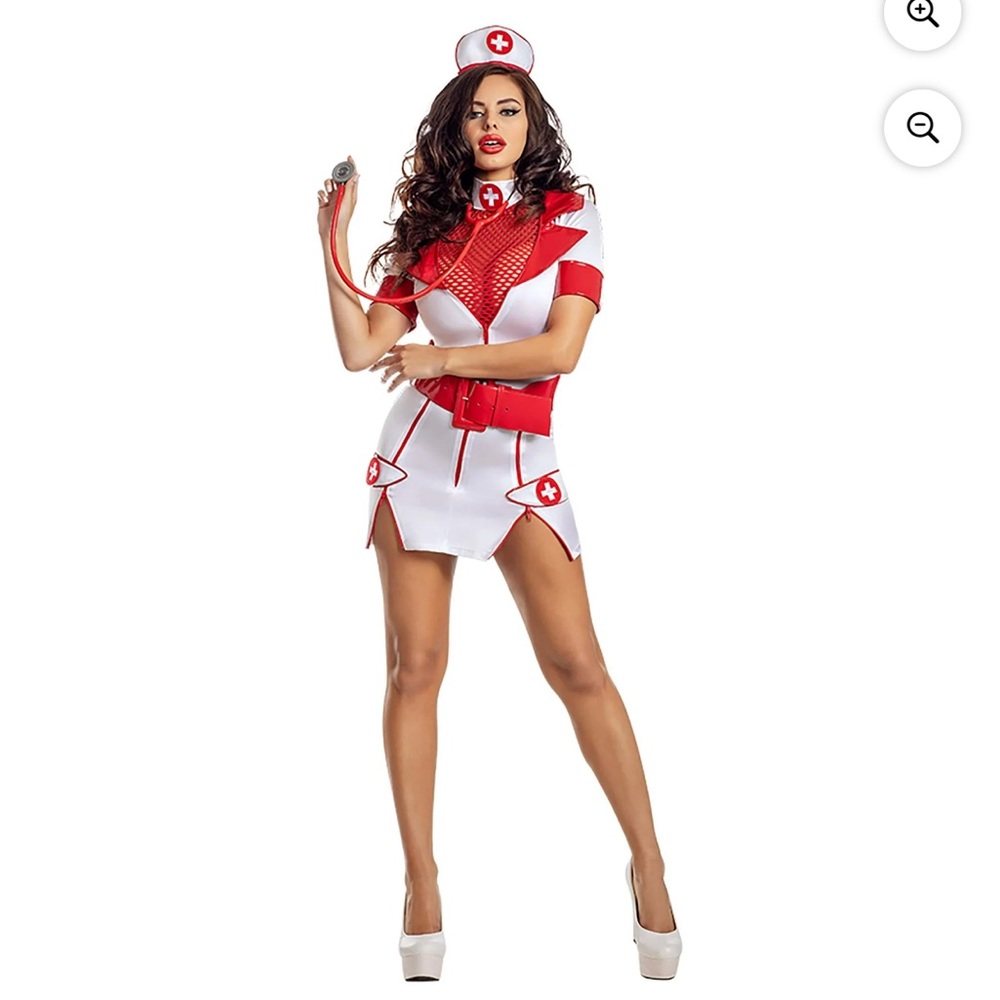 **SOLD**Women's Halloween Nurse Costume - Red and White